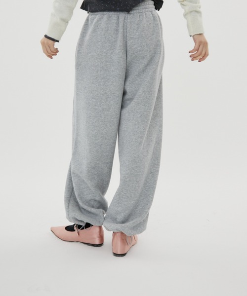 FUULLY STUDIO（フーリィーステューディオ）の「スウェットイージーワイドパンツ（スウェットパンツ・レディース・イエロー/グレー/ブラック・FREE）」の7枚目の写真