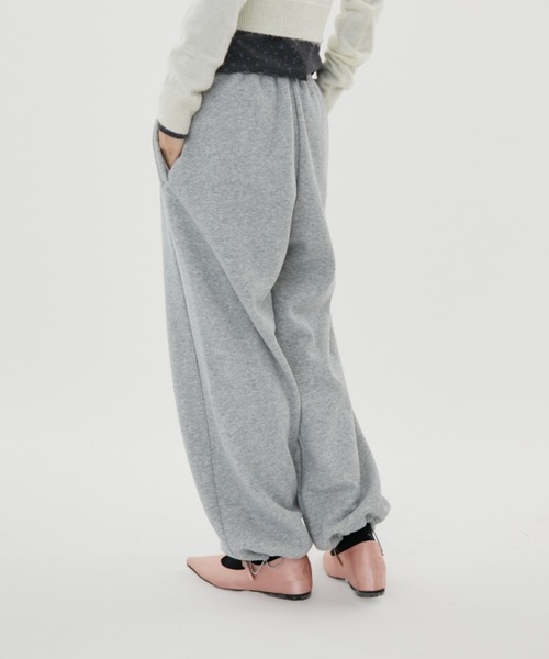 FUULLY STUDIO（フーリィーステューディオ）の「スウェットイージーワイドパンツ（スウェットパンツ・レディース・イエロー/グレー/ブラック・FREE）」の9枚目の写真