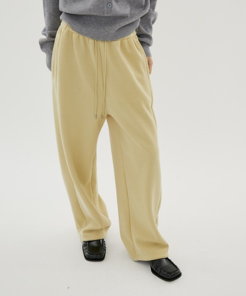 FUULLY STUDIO（フーリィーステューディオ）の「スウェットイージーワイドパンツ（スウェットパンツ・レディース・イエロー/グレー/ブラック・FREE）」の13枚目の写真