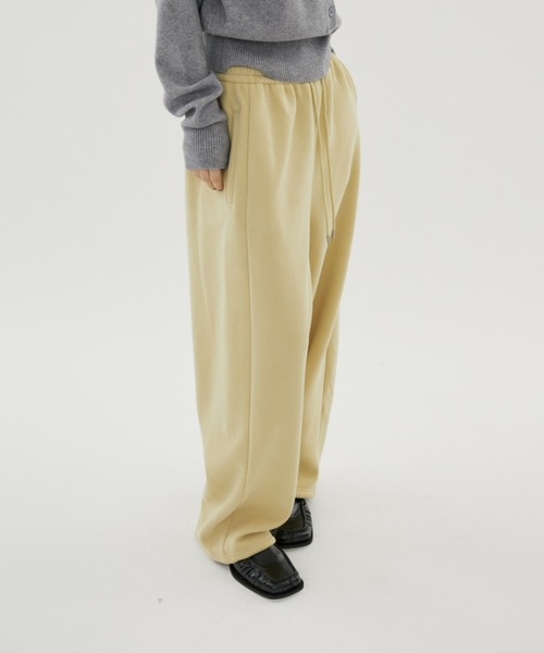 FUULLY STUDIO（フーリィーステューディオ）の「スウェットイージーワイドパンツ（スウェットパンツ・レディース・イエロー/グレー/ブラック・FREE）」の15枚目の写真