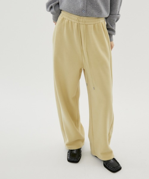 FUULLY STUDIO（フーリィーステューディオ）の「スウェットイージーワイドパンツ（スウェットパンツ・レディース・イエロー/グレー/ブラック・FREE）」の16枚目の写真