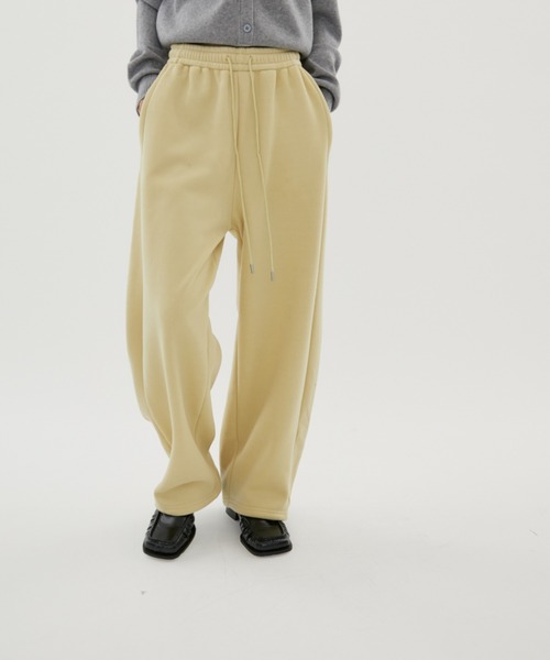 FUULLY STUDIO（フーリィーステューディオ）の「スウェットイージーワイドパンツ（スウェットパンツ・レディース・イエロー/グレー/ブラック・FREE）」の20枚目の写真