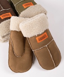 UNIVERSAL OVERALL（ユニバーサルオーバーオール）の「【79】【UNIVERSAL OVERALL/ユニバーサルオーバーオール】ブランドロゴ ボア ムートン ミトングローブ/レディース/手袋/防寒（手袋・メンズ）」