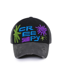 MAINBOOTH（メインブース）の「Creepy Sun Ball Cap(BLACK)（キャップ）」