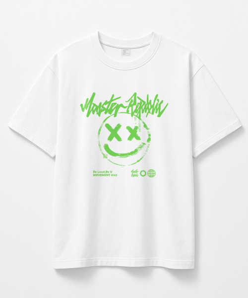 MONSTER REPUBLIC(モンスターリパブリック)の「スマイルパステルグリーンTシャツホワイト_8142(Tシャツ/カットソー・レディース・その他・X-LARGE/SMALL/MEDIUM/LARGE)」の1枚目の写真