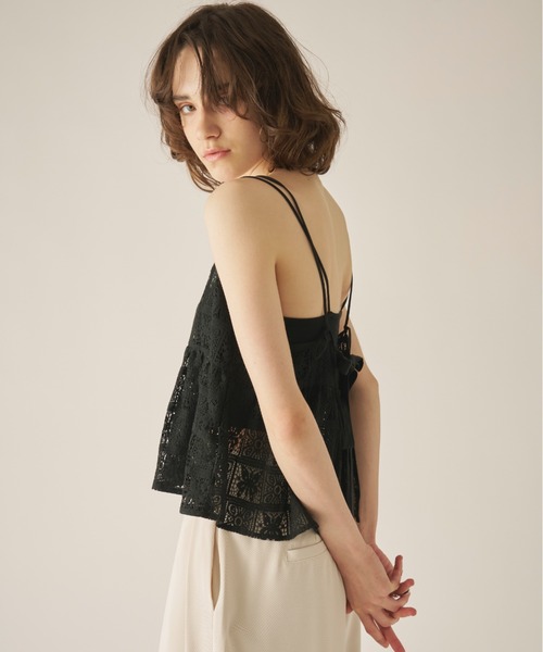 AIC.（エーアイシー）の「パネルレースバックリボンキャミビスチェ（キャミソール・レディース・ブラック/オフホワイト・FREE）」の16枚目の写真