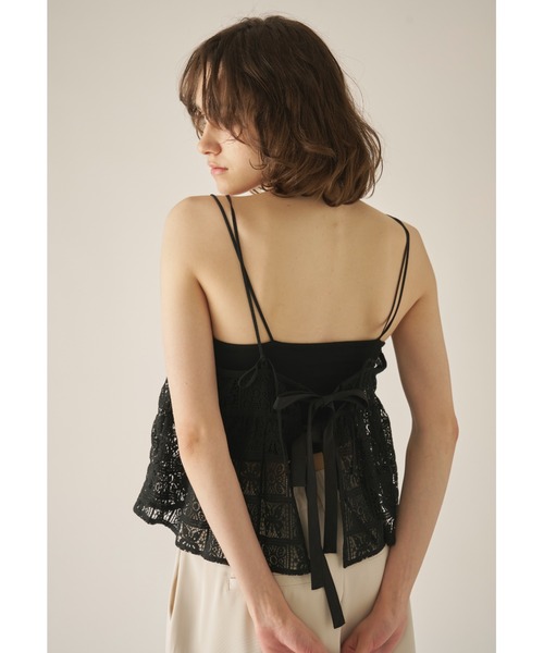 AIC.（エーアイシー）の「パネルレースバックリボンキャミビスチェ（キャミソール・レディース・ブラック/オフホワイト・FREE）」の17枚目の写真