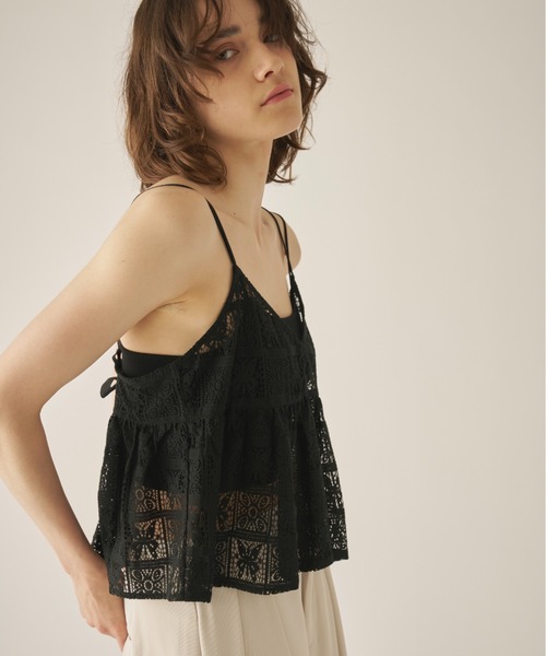 AIC.（エーアイシー）の「パネルレースバックリボンキャミビスチェ（キャミソール・レディース・ブラック/オフホワイト・FREE）」の22枚目の写真