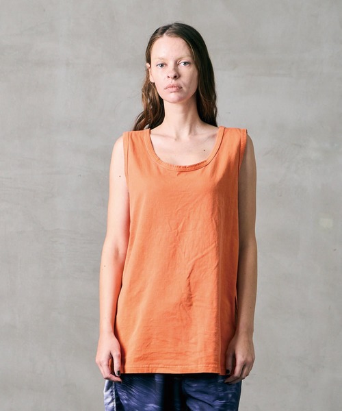 VIRGOwearworks(ヴァルゴウェアワークス)の「VINTAGE PIGMENT TANK(Tシャツ/カットソー・メンズ・ネイビー/オレンジ/ブラック・2/3/4)」の11枚目の写真