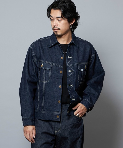 Lee(リー)の「Lee/リー【101周年記念モデル】101 ANNIVERSARY 101-J RIDERS JACKET(デニムジャケット・メンズ・インディゴブルー・X-LARGE/LARGE/MEDIUM/SMALL)」の2枚目の写真