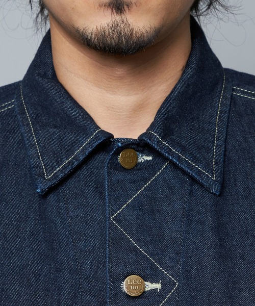 Lee(リー)の「Lee/リー【101周年記念モデル】101 ANNIVERSARY 101-J RIDERS JACKET(デニムジャケット・メンズ・インディゴブルー・X-LARGE/LARGE/MEDIUM/SMALL)」の6枚目の写真