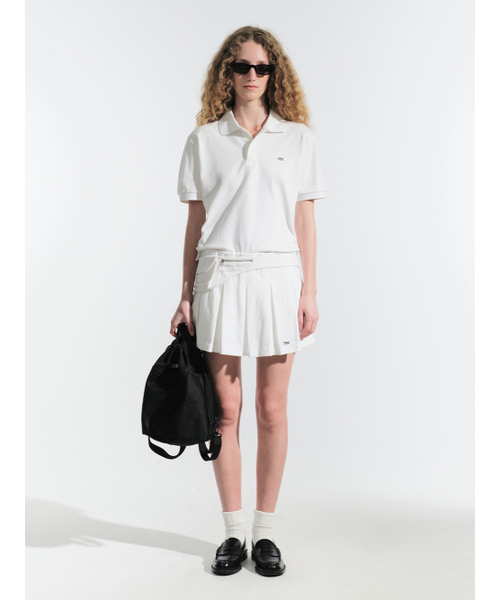 grove（グローブ）の「PIA COLLAR PIQUE SHIRT (WHITE)（ポロシャツ・レディース・ホワイト・FREE）」の2枚目の写真