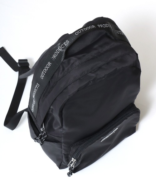 OUTDOOR PRODUCTS（アウトドアプロダクツ）の「OUTDOOR PRODUCTS（アウトドアプロダクツ）ラスターツイル ナイロンデイパック 16L/レディース ママバッグ（バックパック/リュック・レディース・ベージュ/ブラック・FREE）」の11枚目の写真