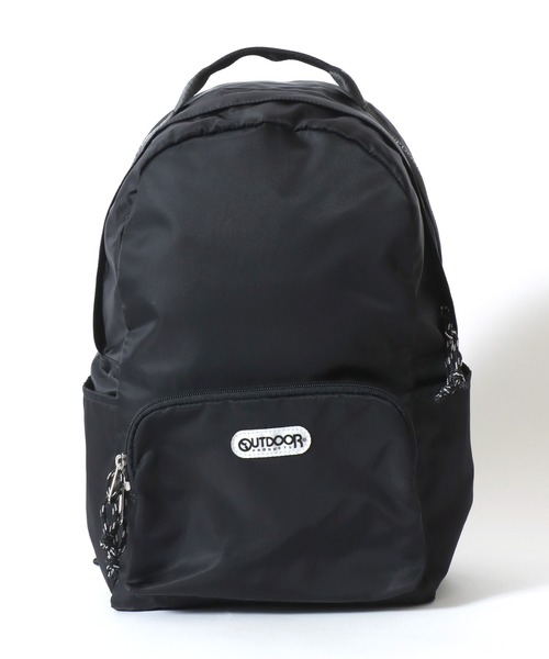 OUTDOOR PRODUCTS（アウトドアプロダクツ）の「OUTDOOR PRODUCTS（アウトドアプロダクツ）ラスターツイル ナイロンデイパック 16L/レディース ママバッグ（バックパック/リュック・レディース・ベージュ/ブラック・FREE）」の3枚目の写真