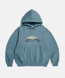 Expl. Trout Logo Heavyweight Hoodie Vintage Blue