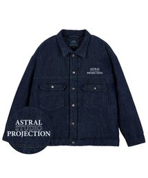 ASTRAL PROJECTION（アストラルプロジェクション）の「トライアングルロゴオーバーサイズトラッカージャケット_デニム（ダウンジャケット/コート）」