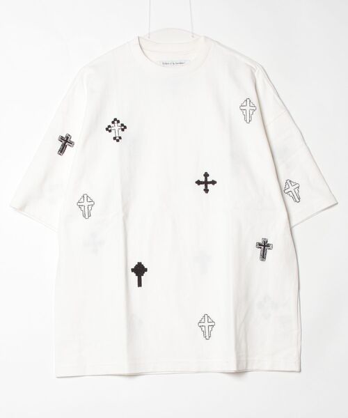 Children of the discordance(チルドレン オブ ザ ディスコ-ダンス)の「Children of the discordance / HAND EMBROIDERY CROSS PO / COTDCS-280(Tシャツ/カットソー・メンズ・ホワイト・1)」の1枚目の写真