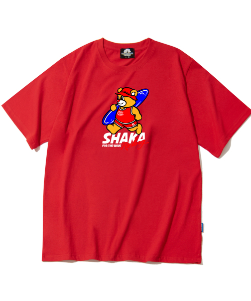 TRIPSHION(トリップション)の「シャカベアグラフィックTシャツ - レッド(Tシャツ/カットソー・メンズ・その他・LARGE/MEDIUM/X-LARGE)」の1枚目の写真