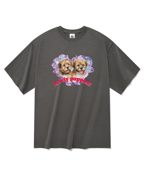 RADINEO(ラディネオ)の「ラブリーパピー 半袖Tシャツ グレー(Tシャツ/カットソー・メンズ・その他・SMALL/MEDIUM/LARGE/X-LARGE)」の1枚目の写真