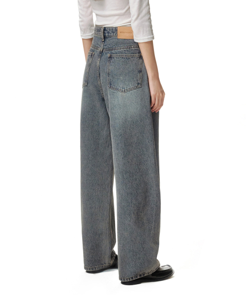 DECET WOMEN(デケット ウーマン)の「Curved Wide Jeans DCWPT013BLUE(デニムパンツ・レディース・その他・X-SMALL/SMALL/MEDIUM/LARGE)」の8枚目の写真