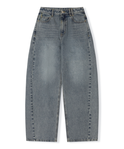 DECET WOMEN(デケット ウーマン)の「Curved Wide Jeans DCWPT013BLUE(デニムパンツ・レディース・その他・X-SMALL/SMALL/MEDIUM/LARGE)」の9枚目の写真
