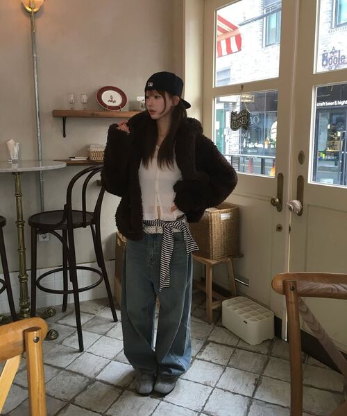 DECET WOMEN(デケット ウーマン)の「Curved Wide Jeans DCWPT013BLUE(デニムパンツ・レディース・その他・X-SMALL/SMALL/MEDIUM/LARGE)」の13枚目の写真