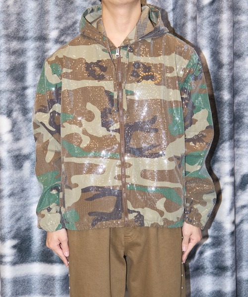HIBANA CAMO jacket ジャケット 新品 スサシ HOODED SPANGLE JACKET（ブルゾン）｜AFB（エーエフビー）の