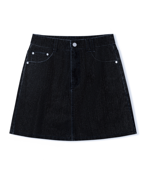 DECET WOMEN（デケット ウーマン）の「[ベルベットデニム]ヴェルベットミニスカートDCSK007BLACK（スカート・レディース・その他・X-SMALL/SMALL/MEDIUM）」の8枚目の写真