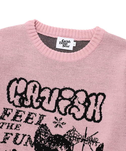 Cavish（カビシ）の「MEGA CYCLONE KNIT SWEATER PINK(CV2EFUK601A)（ニット/セーター・レディース・ピンク・SMALL/MEDIUM/LARGE）」の3枚目の写真