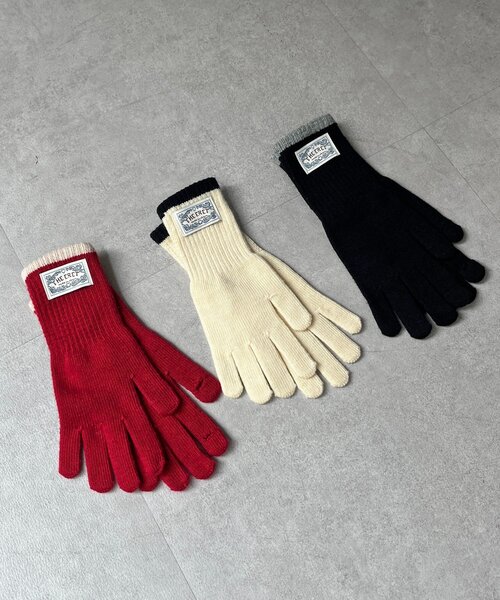 CPCM（シーピーシーエム）の「配色ライン手袋（手袋・レディース・レッド/アイボリー/ブラック・FREE）」の4枚目の写真