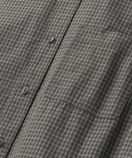ANOTHER OFFICE WOMEN(アナザー オフィス ウーマン)の「w. Solid Check Shirt (Black)(シャツ/ブラウス・レディース・その他・FREE)」の4枚目の写真
