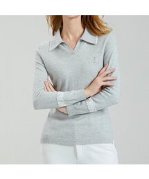 E.PARCA（イパルカ）の「レースウールニット（グレー）（ニット/セーター）」