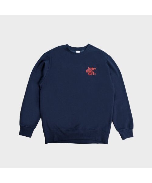 BETTER THAN SURF(ベターザンサーフ)の「SURF SHOP FLEECE SWEAT SHIRT - NAVY(スウェット・メンズ・その他・SMALL/MEDIUM/LARGE/X-LARGE)」の2枚目の写真