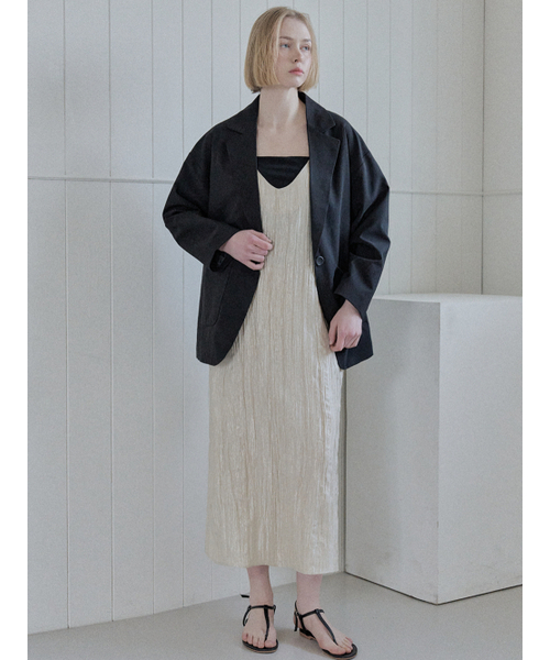 AVANT-G(アバン)の「Metal Pleated Layered Dress - BEIGE(ワンピース・レディース・その他・FREE)」の6枚目の写真