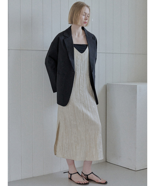 AVANT-G(アバン)の「Metal Pleated Layered Dress - BEIGE(ワンピース・レディース・その他・FREE)」の7枚目の写真