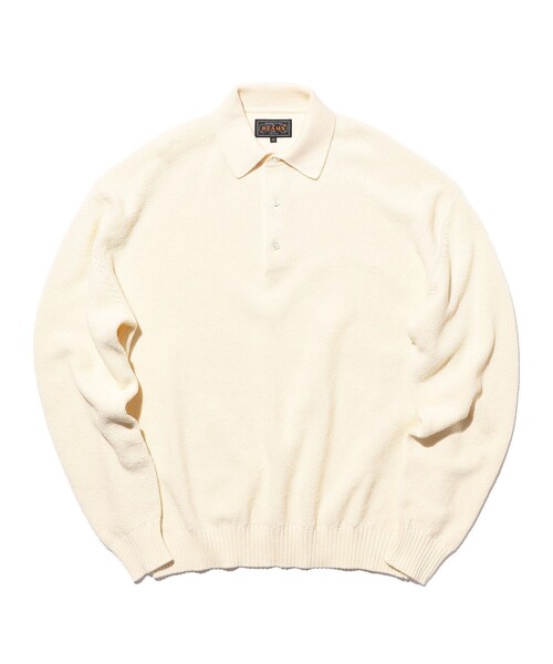 BEAMS PLUS(ビームスプラス)の「Pique Polo 7G(ポロシャツ・メンズ・グレー/ホワイト/ネイビー・SMALL/LARGE/X-LARGE/MEDIUM)」の2枚目の写真