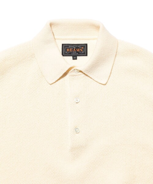 BEAMS PLUS(ビームスプラス)の「Pique Polo 7G(ポロシャツ・メンズ・グレー/ホワイト/ネイビー・SMALL/LARGE/X-LARGE/MEDIUM)」の14枚目の写真