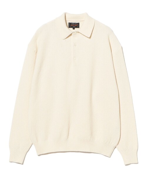 BEAMS PLUS(ビームスプラス)の「Pique Polo 7G(ポロシャツ・メンズ・グレー/ホワイト/ネイビー・SMALL/LARGE/X-LARGE/MEDIUM)」の16枚目の写真