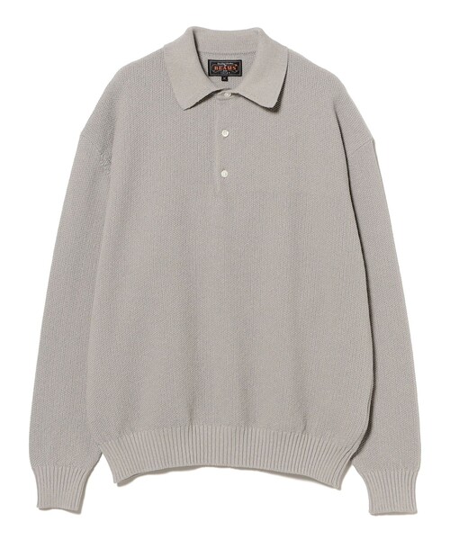 BEAMS PLUS(ビームスプラス)の「Pique Polo 7G(ポロシャツ・メンズ・グレー/ホワイト/ネイビー・SMALL/LARGE/X-LARGE/MEDIUM)」の20枚目の写真