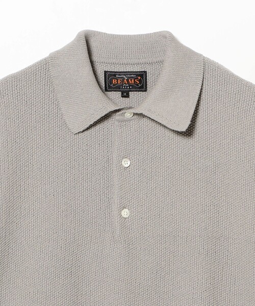 BEAMS PLUS(ビームスプラス)の「Pique Polo 7G(ポロシャツ・メンズ・グレー/ホワイト/ネイビー・SMALL/LARGE/X-LARGE/MEDIUM)」の21枚目の写真