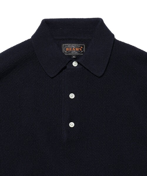 BEAMS PLUS(ビームスプラス)の「Pique Polo 7G(ポロシャツ・メンズ・グレー/ホワイト/ネイビー・SMALL/LARGE/X-LARGE/MEDIUM)」の7枚目の写真