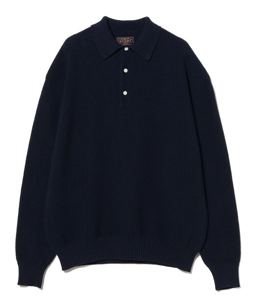 BEAMS PLUS(ビームスプラス)の「Pique Polo 7G(ポロシャツ・メンズ・グレー/ホワイト/ネイビー・SMALL/LARGE/X-LARGE/MEDIUM)」の9枚目の写真
