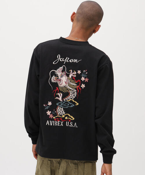 SOUVENIR L/S T-SHIRT 'DRAGON＆ CHERRY BLOSSOMS' / スーベニア 長袖T