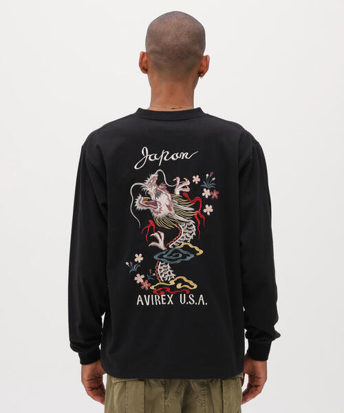 SOUVENIR L/S T-SHIRT 'DRAGON＆ CHERRY BLOSSOMS' / スーベニア 長袖T