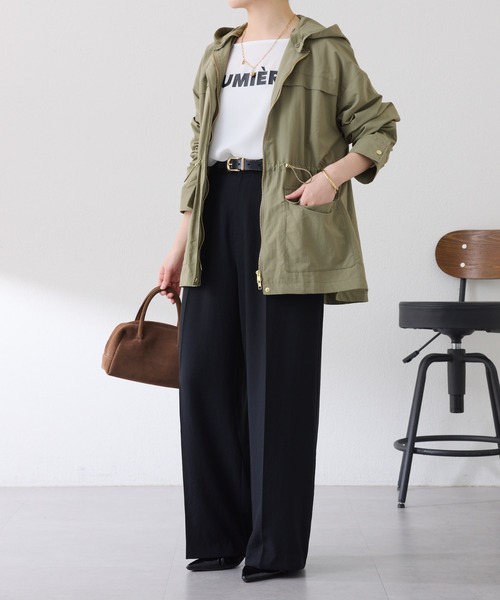 COLLAGE GALLARDAGALANTE（コラージュガリャルダガランテ）の「アンツイストタフタジャケット（ブルゾン・レディース・オフホワイト/カーキ/ネイビー・FREE）」の20枚目の写真