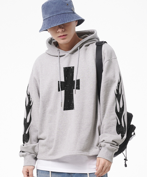 ARTISTWEAR（アーティストウェア）の「[ATW] フレイムイージーフード（パーカー・レディース・ブラック/グレー・MEDIUM/LARGE/X-LARGE/XX-LARGE）」の3枚目の写真