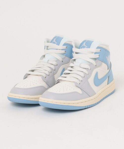 Jordan エアジョーダン スニーカー ホワイト/ブルー26cm セール】JORDAN BRAND W AIR JORDAN 1 MID エア ジョーダン 1 MID
