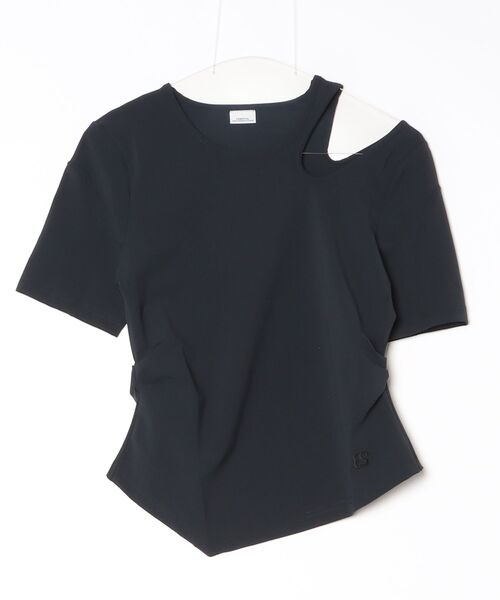 DOUBLE STANDARD CLOTHING(ダブルスタンダードクロージング)の「カットアウトウエストタックトップス(Tシャツ/カットソー・レディース・ブラック/オフホワイト・FREE)」の15枚目の写真