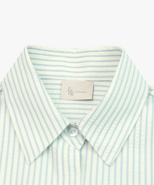 LOSSYROW（ロッシロー）の「Seersucker Stripe shirts Blue（シャツ/ブラウス・レディース・その他・FREE）」の6枚目の写真