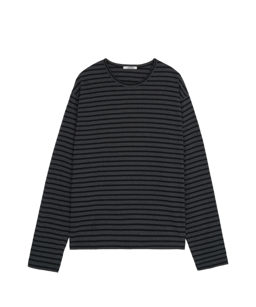 MATISSE THE CURATOR(マティスザキュレーター)の「トセルストライプTシャツチャコール(Tシャツ/カットソー・メンズ・その他・1/2/3)」の1枚目の写真